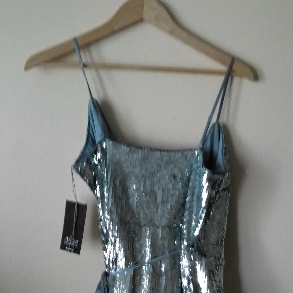 Aidan by Aidan Mattox Sequined Wrap Dress Size 0 - Picture 6 of 10